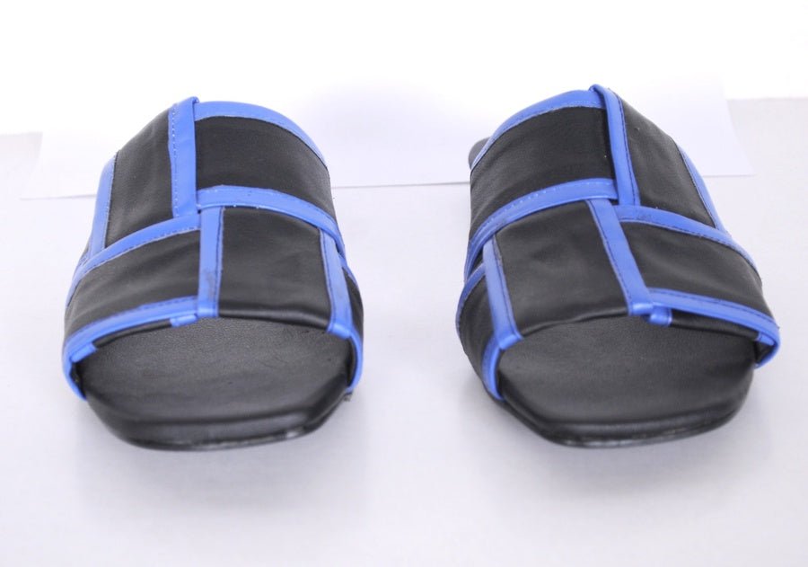 H-Strap Canvas Slide Sandals R117 - scarpehandmade