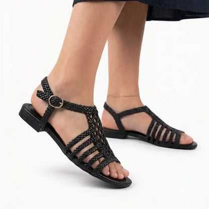Braided Strappy Flat Sandals R118