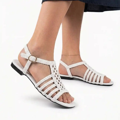 Braided Strappy Flat Sandals R118