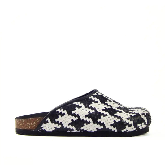 Houndstooth Clogs - scarpehandmade