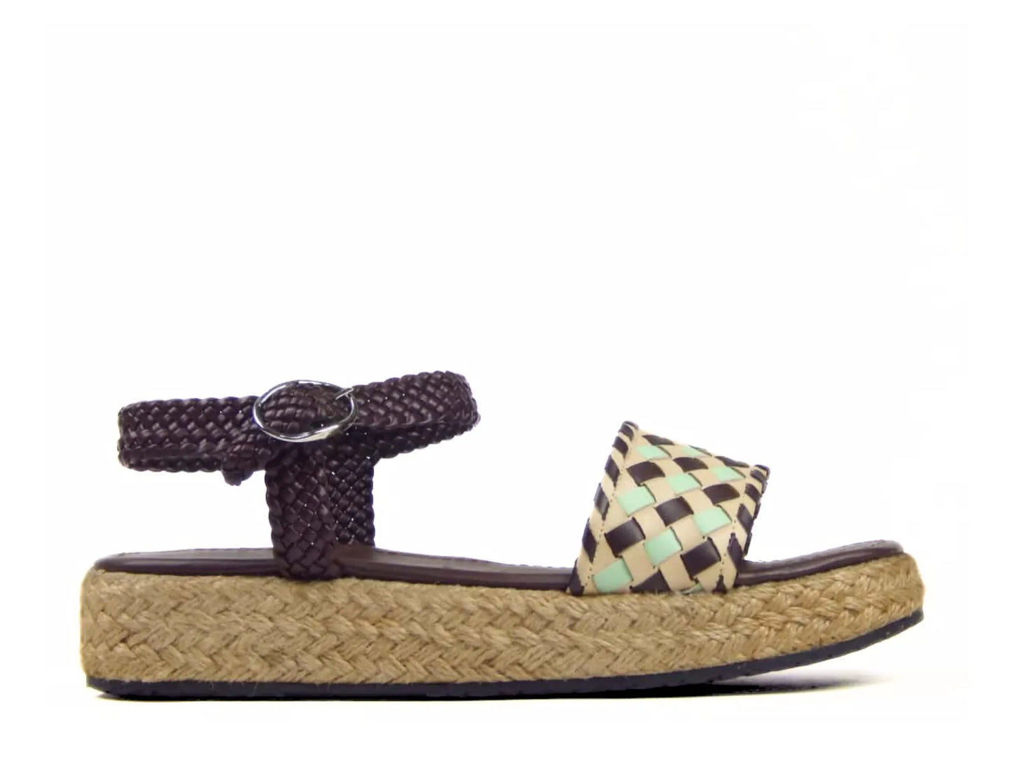 Metallic Cross‑Ankle Espadrille