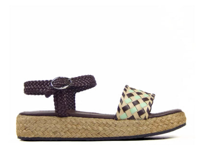 Metallic Cross‑Ankle Espadrille