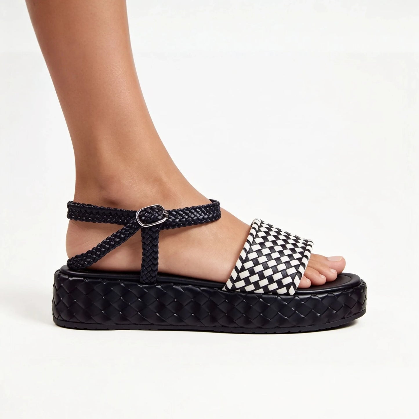 Metallic Cross‑Ankle Espadrille