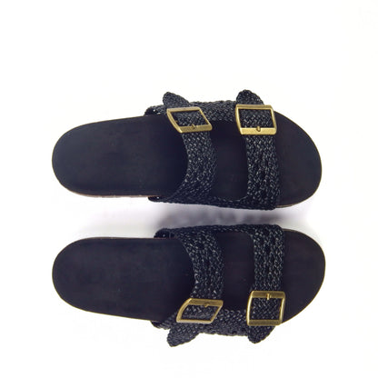 Black Urban Step Clogs - scarpehandmade